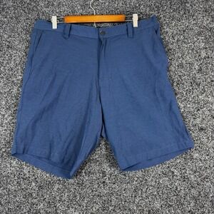 Banana Republic Core Temp Mens Shorts Navy Blue Textured Golf Casual Size 38